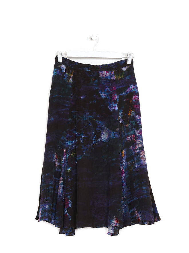 ERDEM Abstract Print Silk Skirt