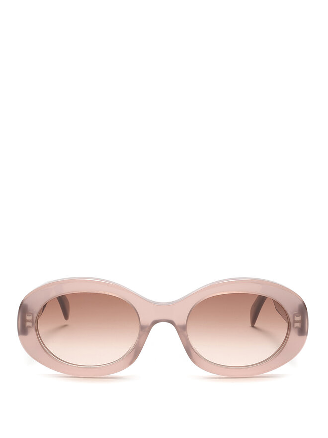 CELINE Lunettes de soleil ovales en acétate