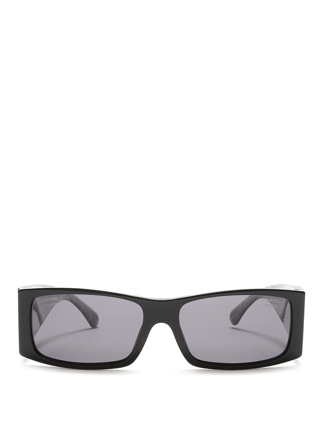 CHANEL Rectangular Acetate Sunglasses