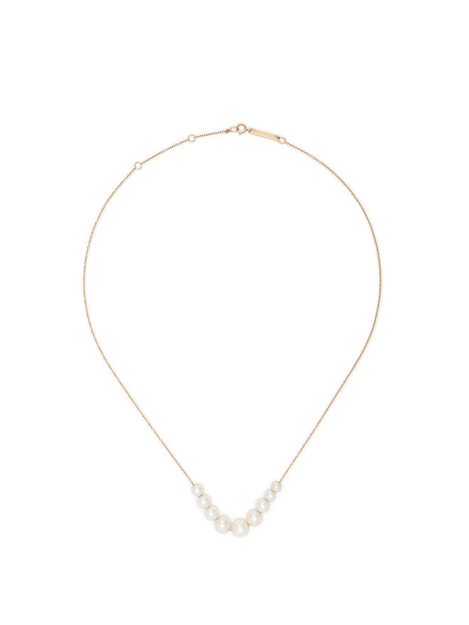 14K Gold Graduated Pearl Necklace