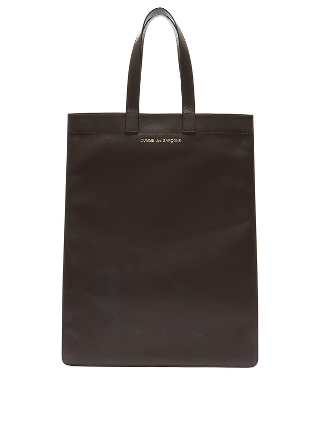 COMME des GARÇONS Grained Leather Tote Bag