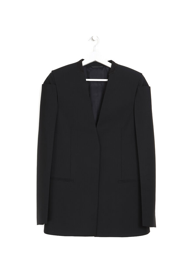GIVENCHY Collarless Wool Blazer