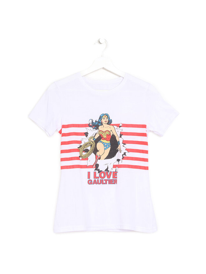 Jean Paul Gaultier Graphic Print Crew Neck Top