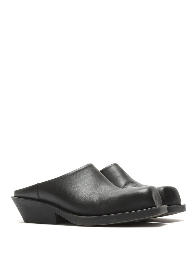 MARNI Sabots à bout carré en cuir grainé
