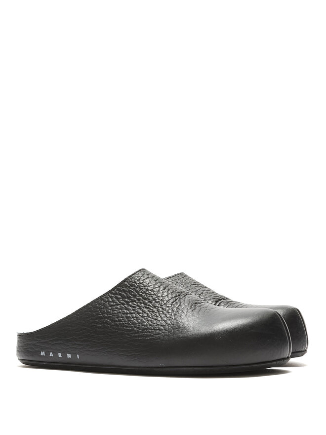 MARNI Pebbled Leather Slippers