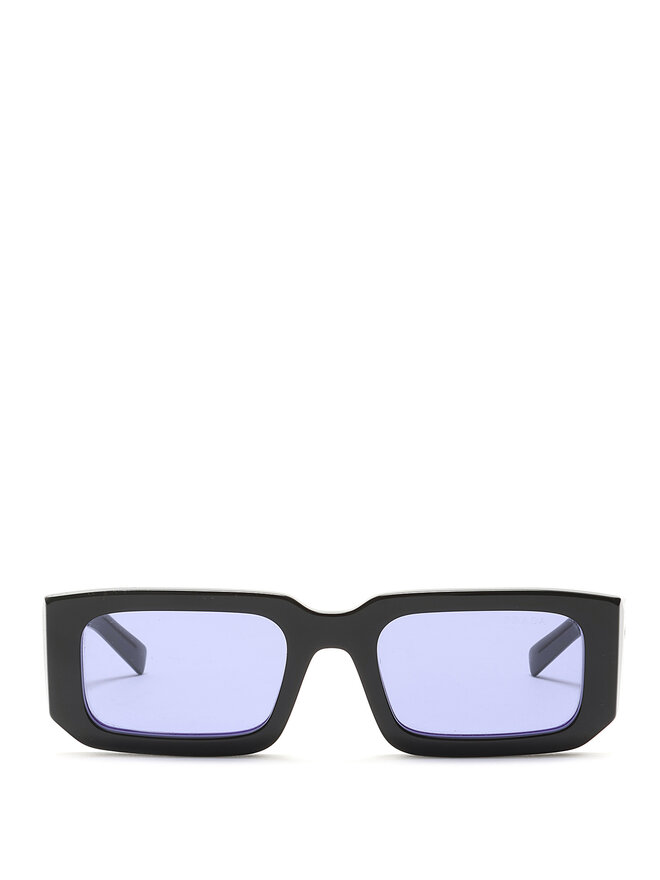 PRADA Lunettes de soleil rectangulaires en acétate
