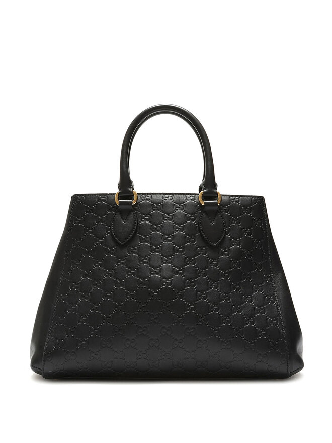 GUCCI Embossed Leather Tote Bag