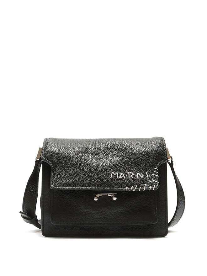 MARNI Grained Leather Crossbody Bag