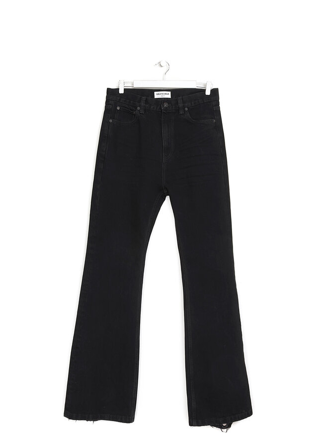 BALENCIAGA Flared Black Denim Jeans