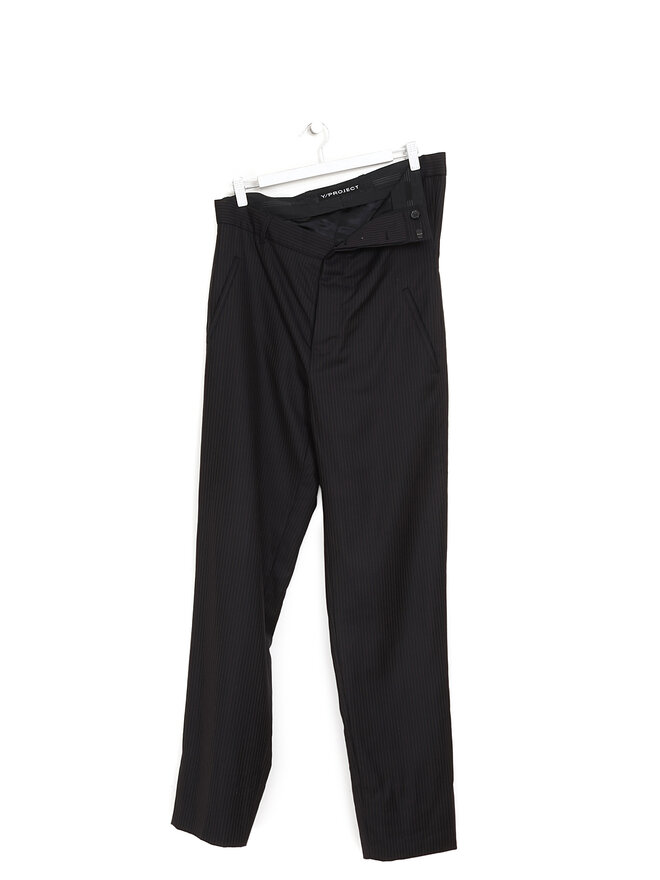 Y/PROJECT Pantalon Ajusté à Rayures Fines