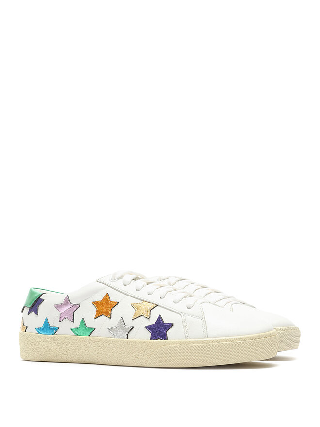 SAINT LAURENT Espadrilles en cuir à étoiles