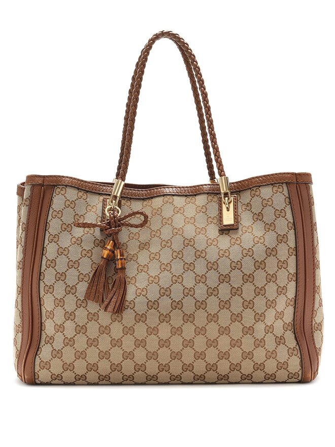 GUCCI Monogram Canvas Tote Bag