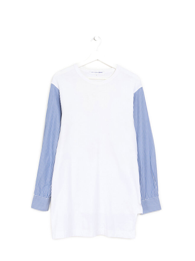COMME des GARÇONS SHIRT Striped Sleeve Long Sleeve T-Shirt