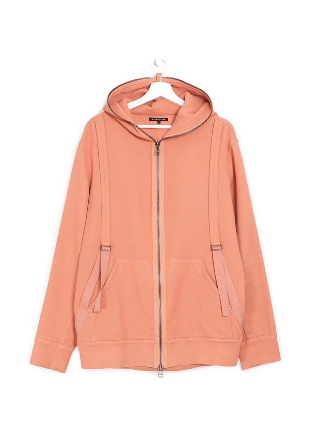 HELMUT LANG Hoodie Rose à Fermeture Éclair
