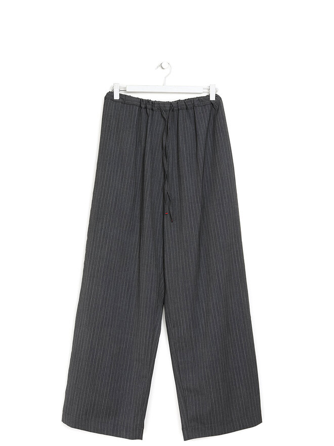 Cordera Pantalon à Rayures Fines Jambes Larges