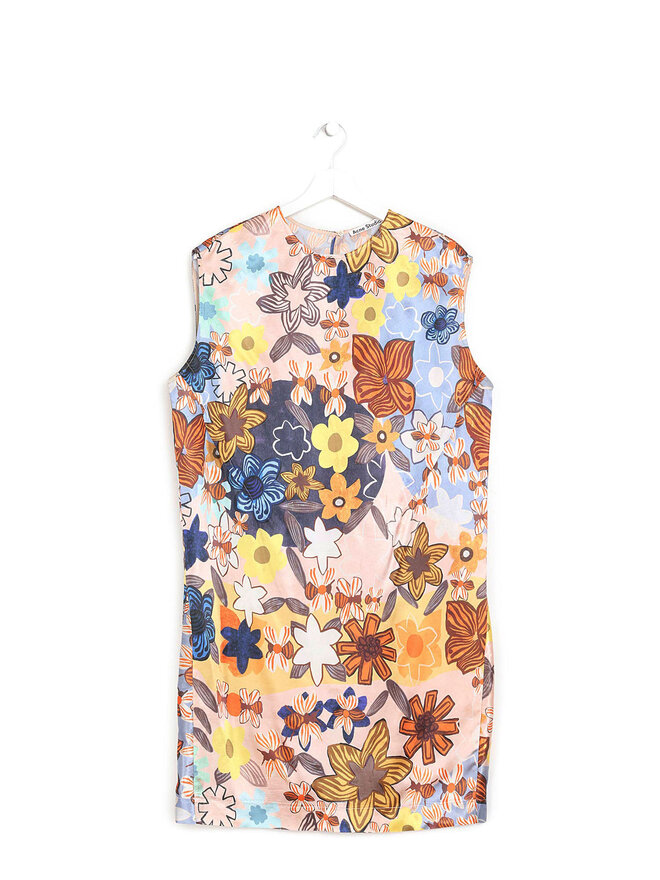 Acne Studios Robe sans manches à motif floral