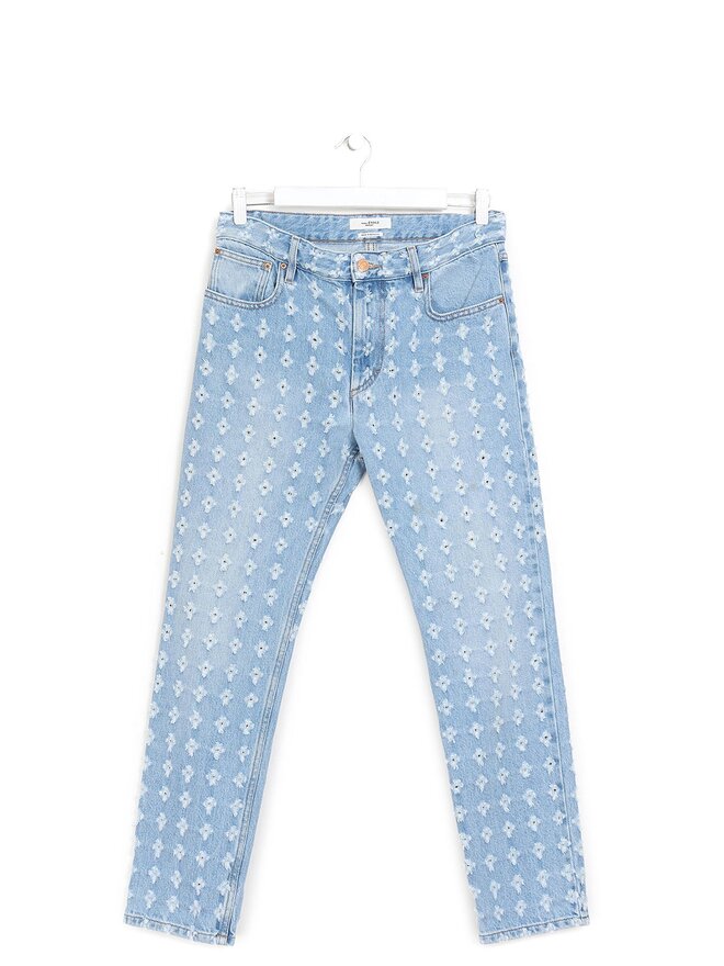 ISABEL MARANT ÉTOILE Jeans raccourcis à motif géométrique