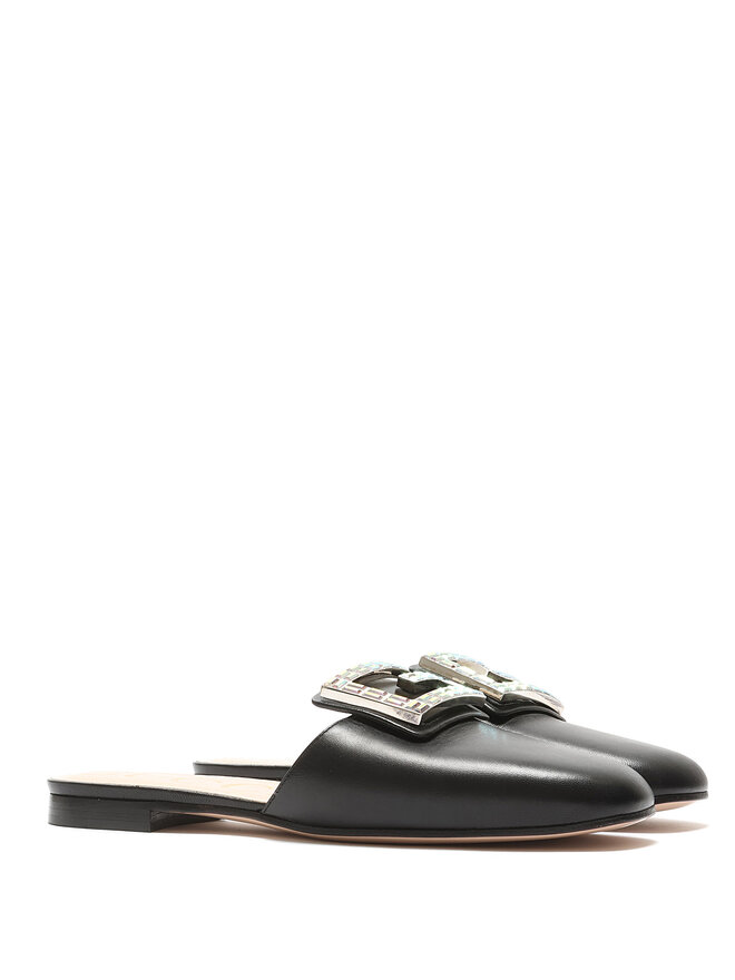 GUCCI Gucci Strass Logo Mules