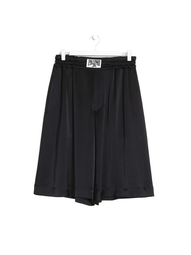 Palomo Spain Elastic Waist Black Shorts
