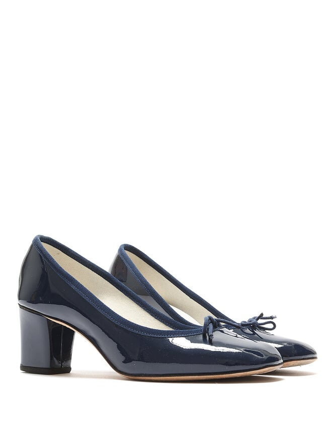 Repetto Navy Patent Leather Ballet Flats