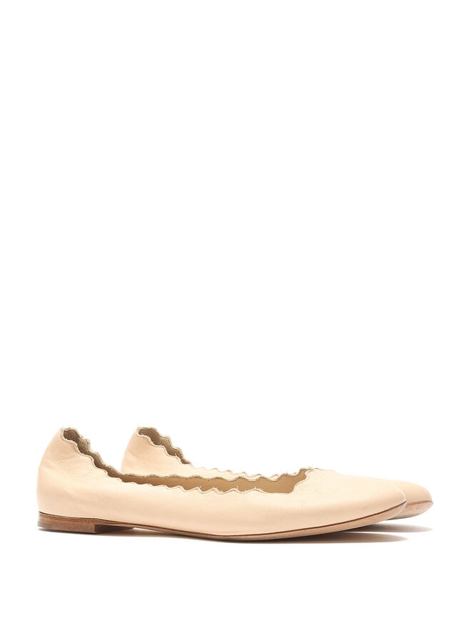 Chloé Espadrilles en cuir festonnées