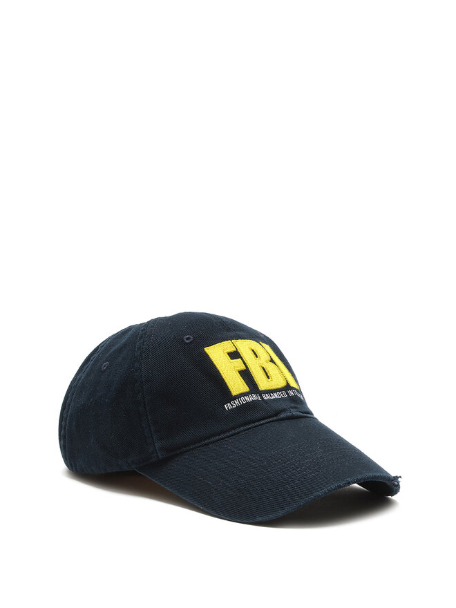BALENCIAGA Casquette FBI en coton bleu marine