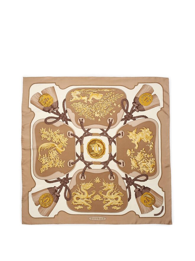 HERMÈS Tsubas Silk Scarf