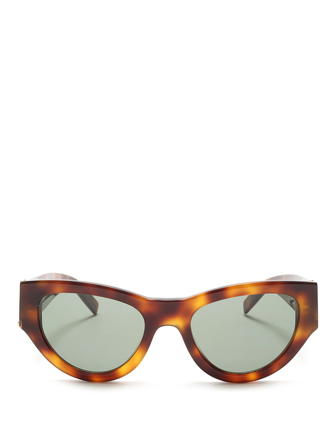 SAINT LAURENT Lunettes de Soleil à Monture Carrée Écaille de Tortue SL M94