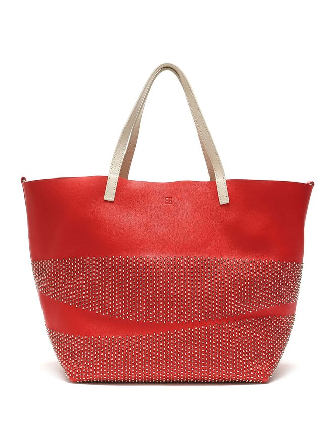 CAROLINA HERRERA Perforated Red Tote Bag