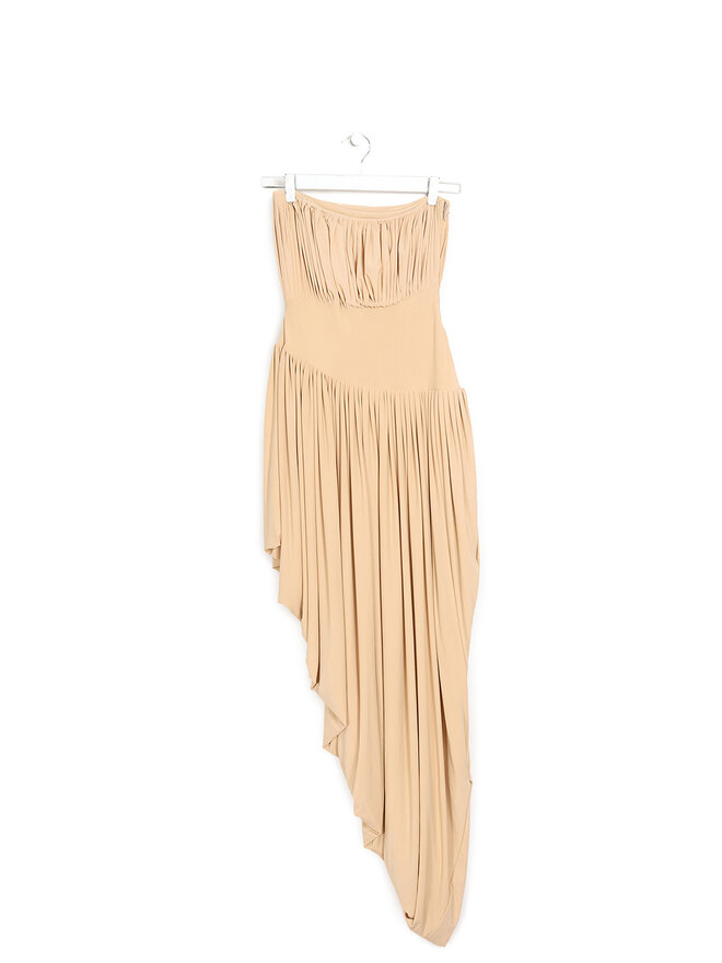 Deme Robe Drapée Beige