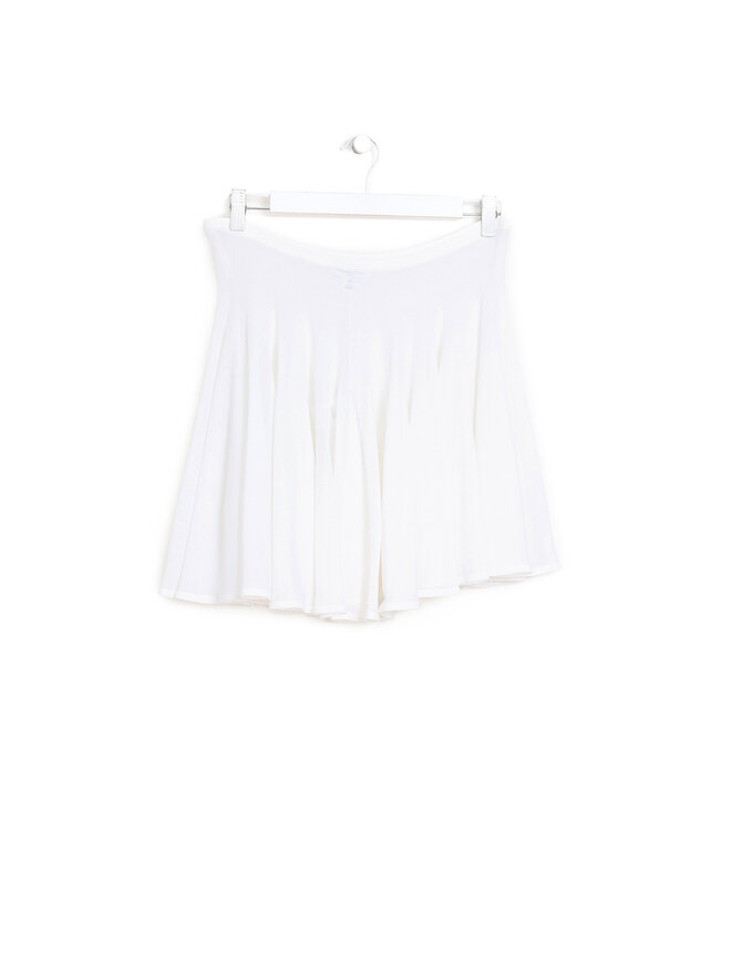 ALAÏA Sheer White Midi Skirt