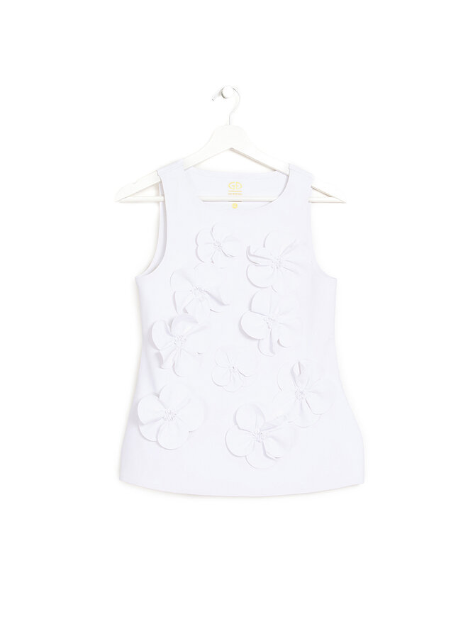 Goldbergh Floral Appliqué Sleeveless Top