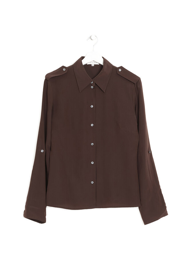 CELINE Silk Long Sleeve Shirt