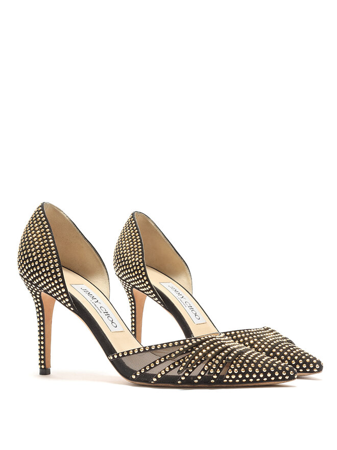 JIMMY CHOO Escarpins en Cuir à Clous Dorés