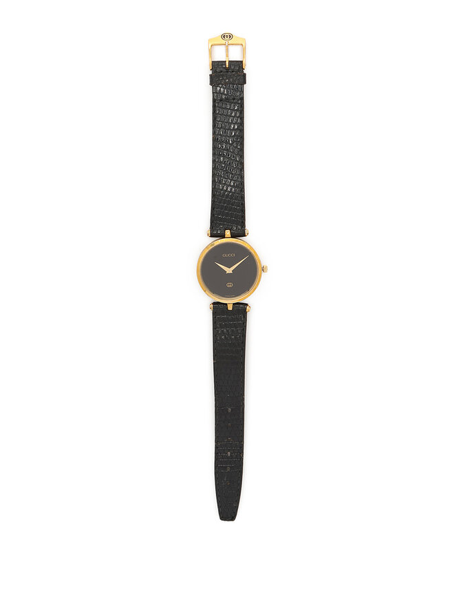 GUCCI Montre à bracelet en cuir embossé