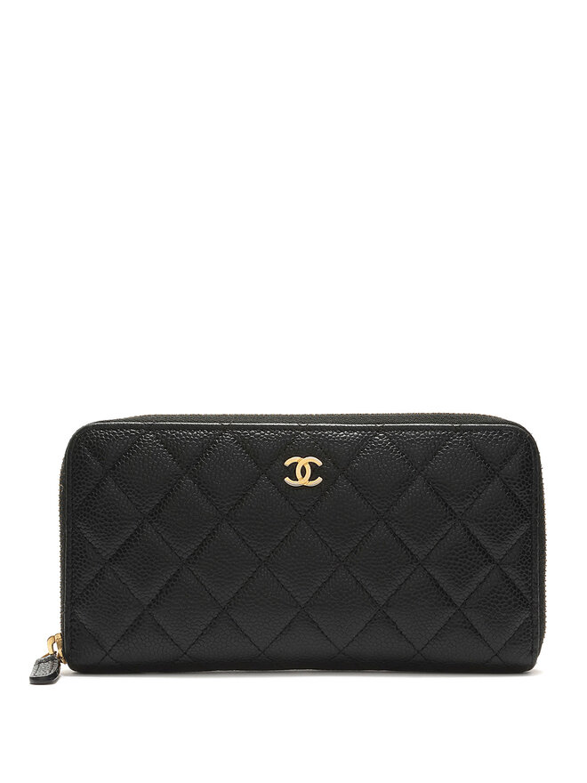 CHANEL Portefeuille Matelassé en Cuir Grainé
