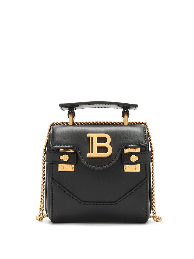 BALMAIN Mini Sac Structuré en Cuir