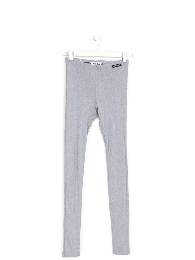 MIU MIU Legging en Tricot Gris