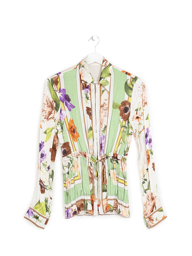 Roberto Cavalli Floral Silk Blouse