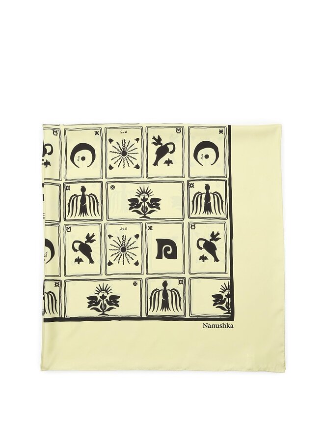NANUSHKA Celestial Floral Silk Scarf