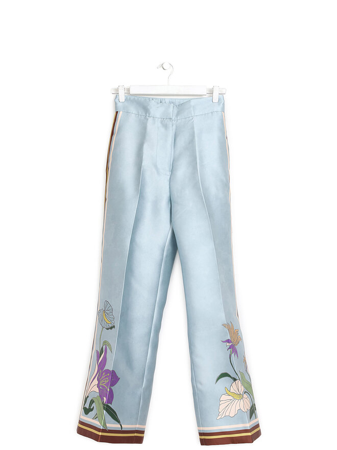 ALÉMAIS Floral Print Straight Leg Trousers