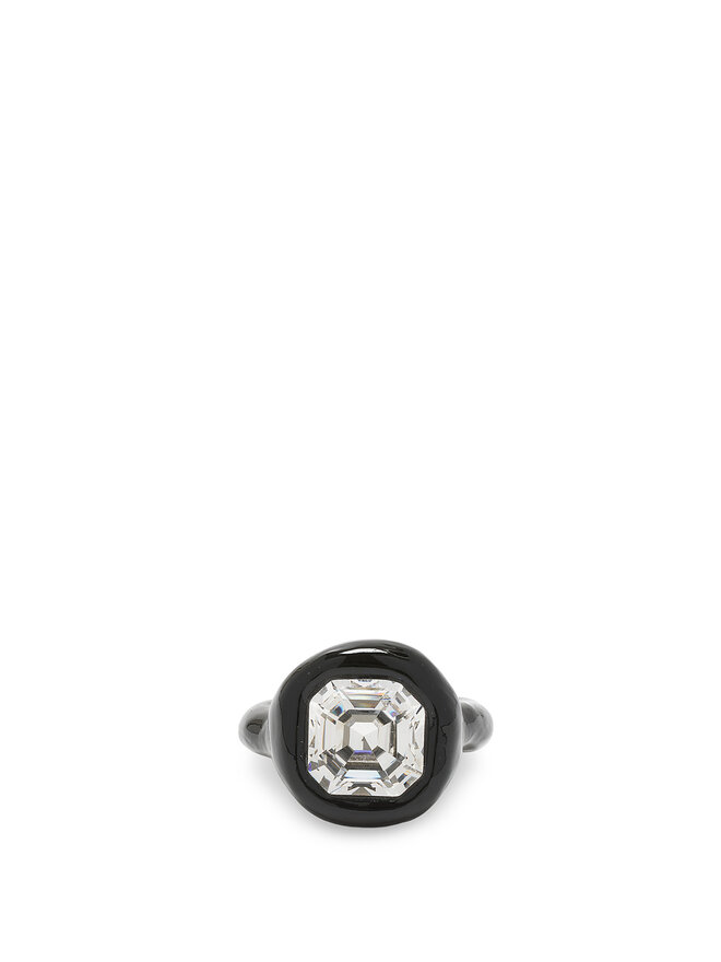 Lili Archive Black Strass Ring