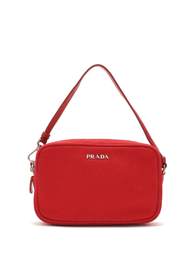 PRADA Pochette Poignet Compacte Rouge Prada
