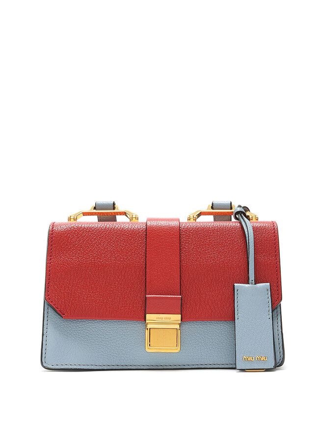 MIU MIU Madras Color-Block Crossbody Bag