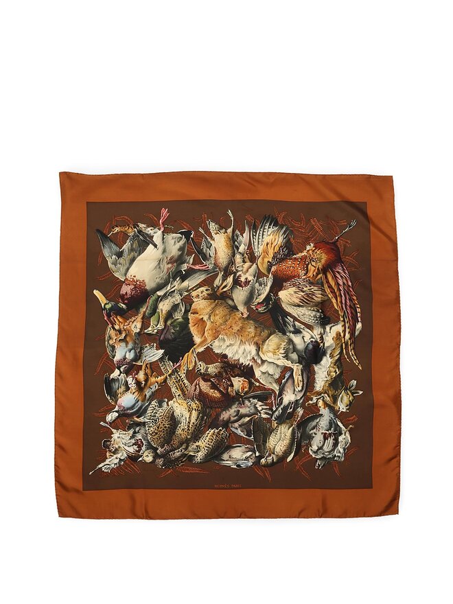 HERMÈS Foulard en Soie Multicolore