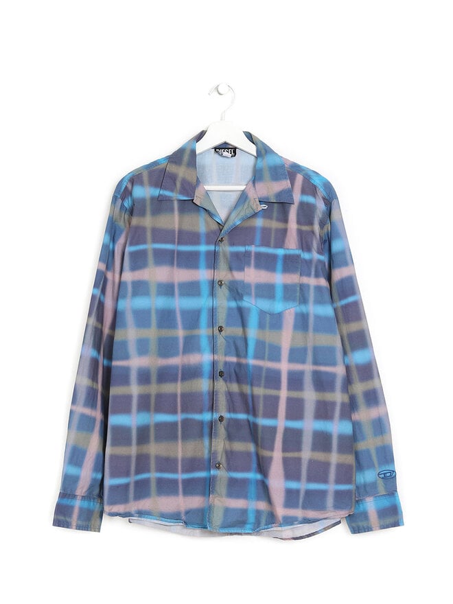 DIESEL Multicolor Checkered Cotton Shirt