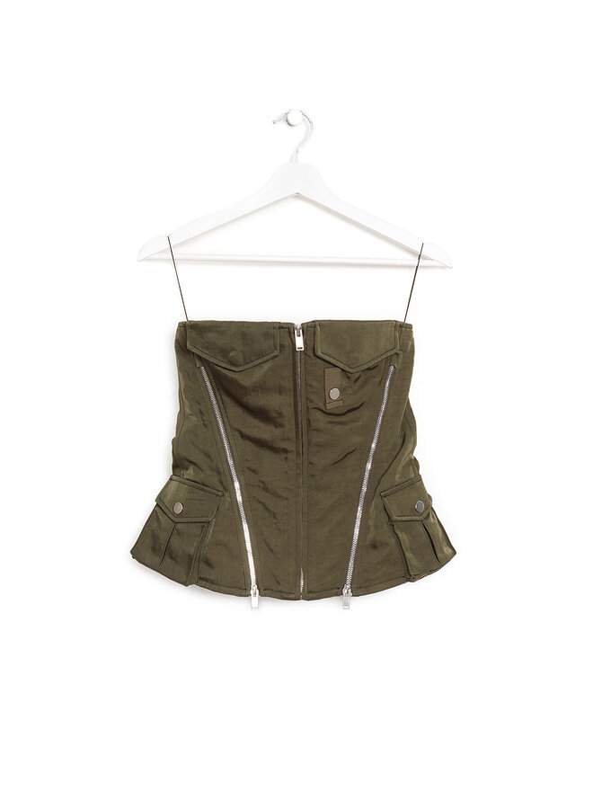 DION LEE Corset en Nylon à Fermetures Éclair