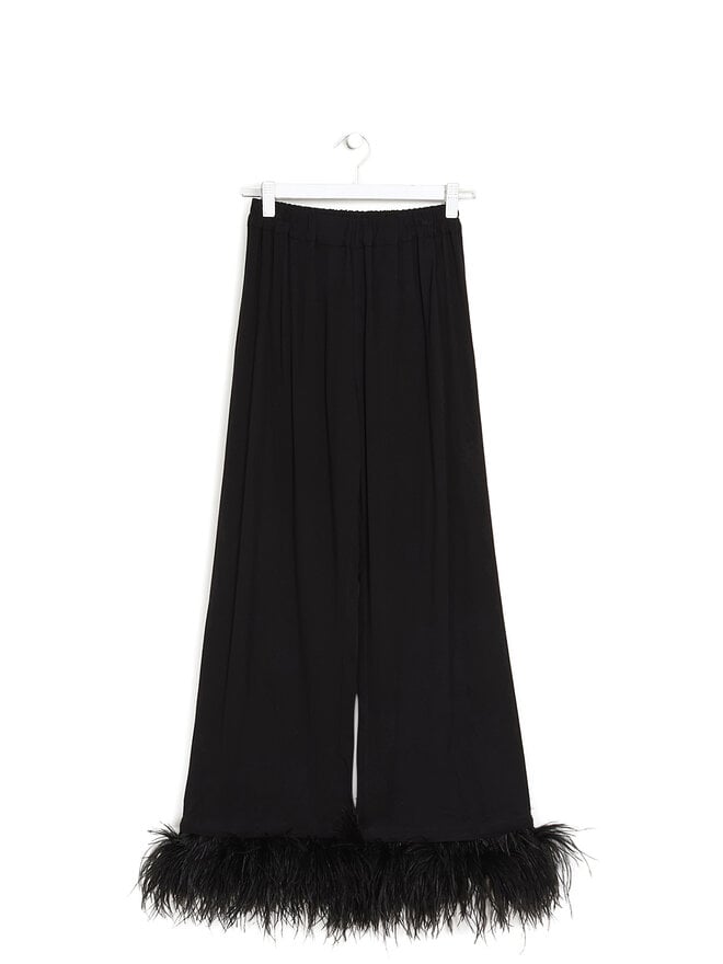 Sleeper Feather Trimmed Pants