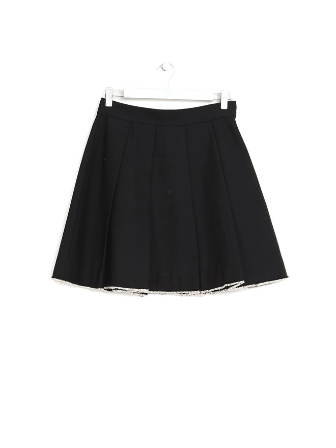SHUSHU/TONG Jupe Plissée en Laine Mélangée