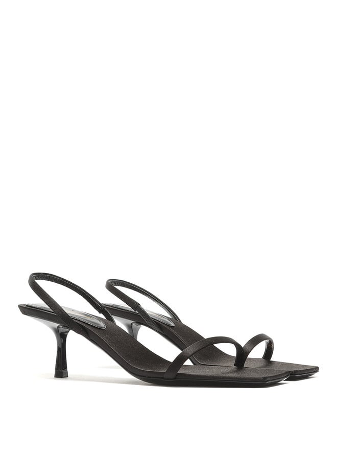 SAINT LAURENT Sandales à talon en satin
